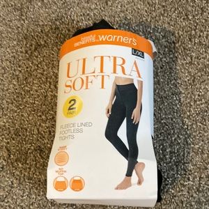 2 pairs- Gray and Black Warner’s footless tights
